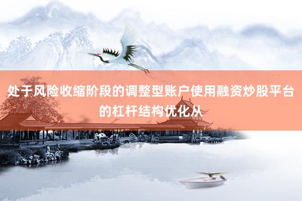 处于风险收缩阶段的调整型账户使用融资炒股平台的杠杆结构优化从