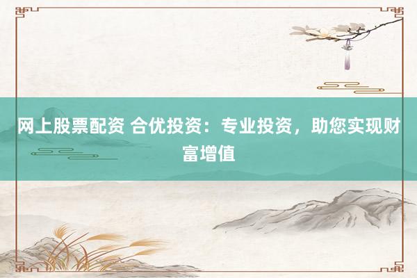 网上股票配资 合优投资：专业投资，助您实现财富增值